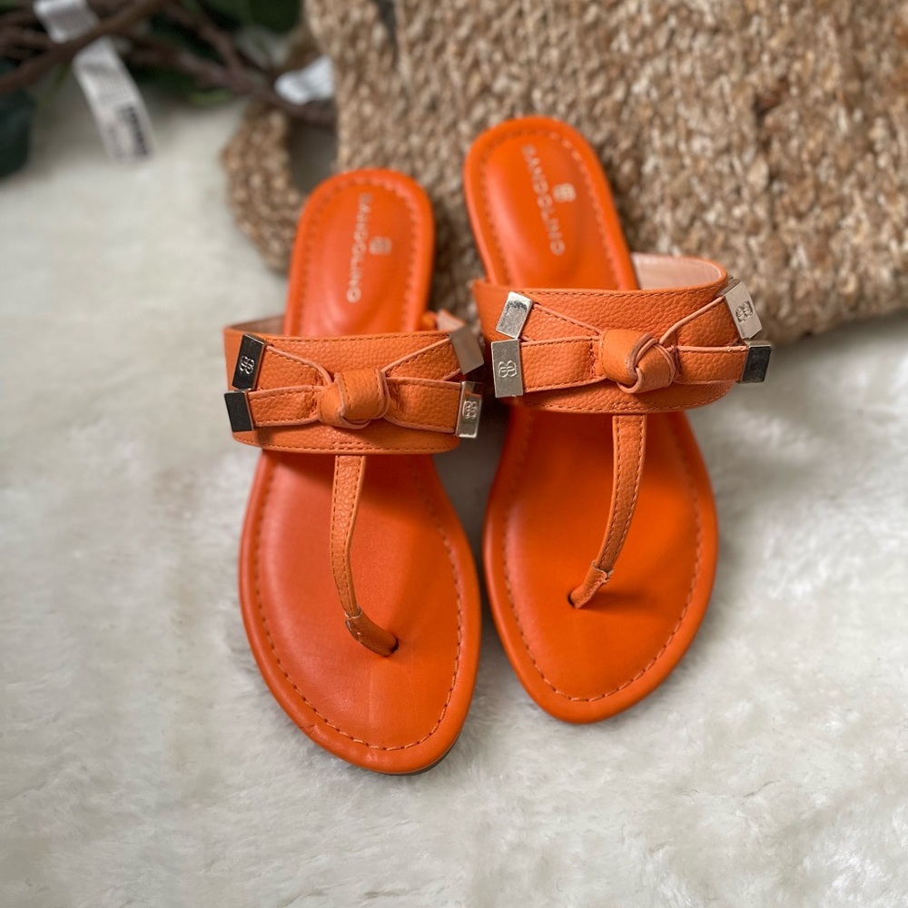 Bandolino Orange Slip-On Sandals for Effortless Style